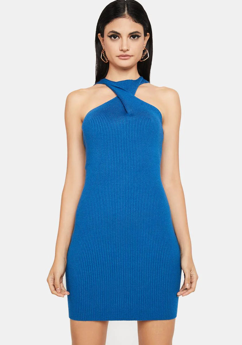 Not Likely Ribbed Knit Mini Dress