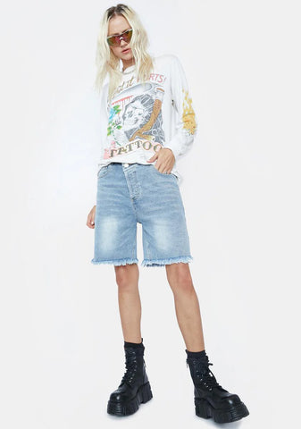 That's A Wrap Denim Bermuda Shorts