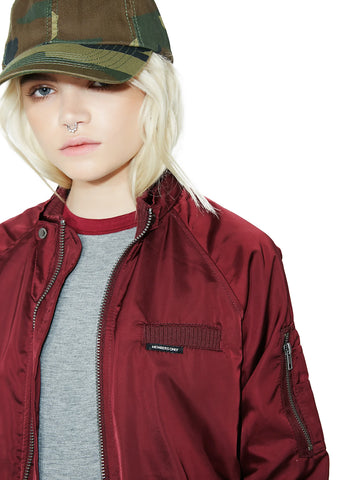 Satin Boyfriend Bomber Jacket