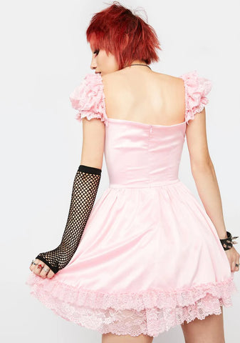 Sugar Bad Meets Evil Satin Mini Dress