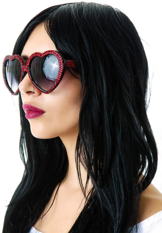 Ruby Red Swarovski® Heart Sunglasses