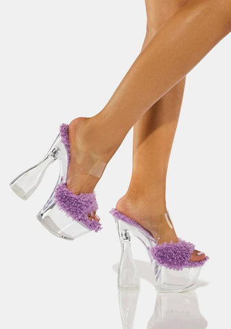 Purple Xavia Platform Heels