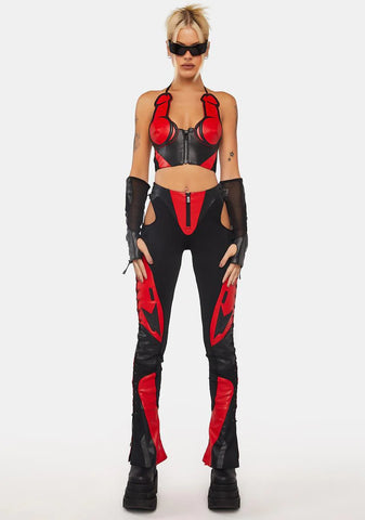 Red Moto Dickini Top