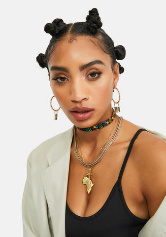 Locked It Talk it Hoop Earrings