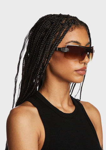 Eye Fair Shield Sunglasses - Brown