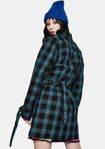 Skool Plaid Blazer Dress
