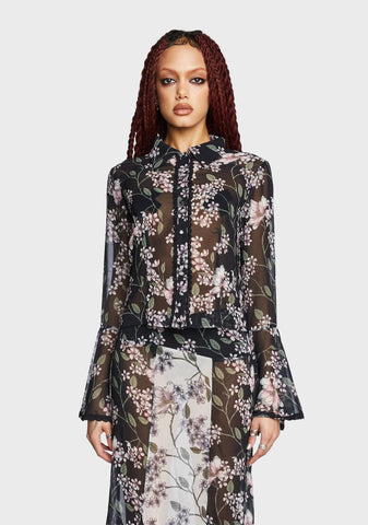 Voice In A Bottle Floral Blouse
