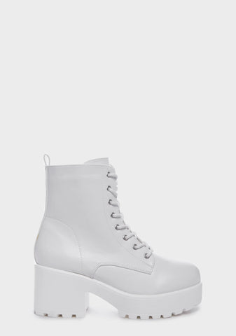 White Gin Platform Boots