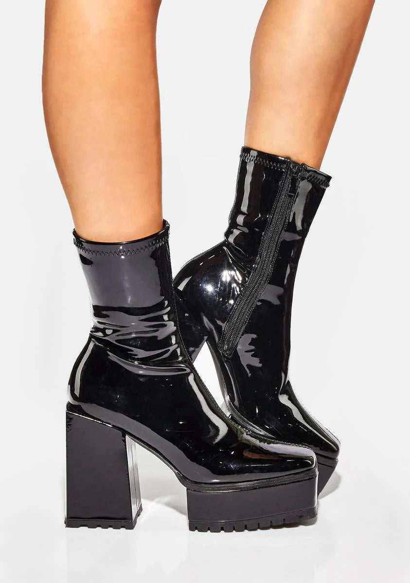Patent Disappearing Act Platform Boots