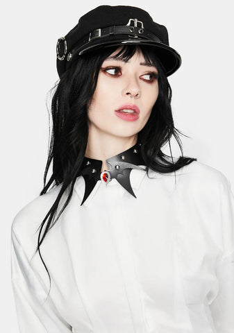 Moon Rises Bat Gem Choker