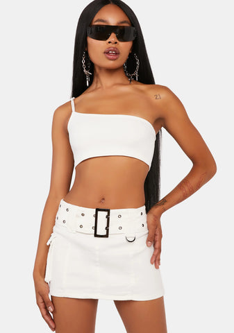 Roux Belted Mini Skirt