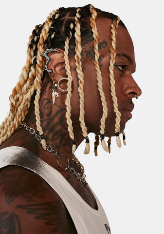 Distortion Diamond Plate Metal Ear Cuffs