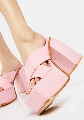Rose Play It Cool Platform Heels