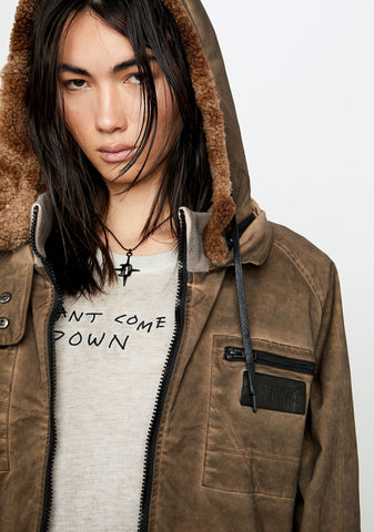 Atmosphere Unisex Oversized Fleece Bomber Jacket