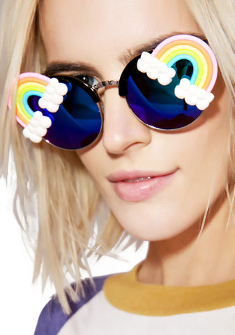Fantasia Neon Rainbow Acid Sunglasses