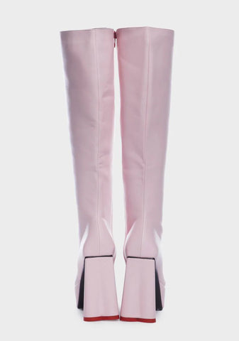 Pink Sweet Talker Platform Boots