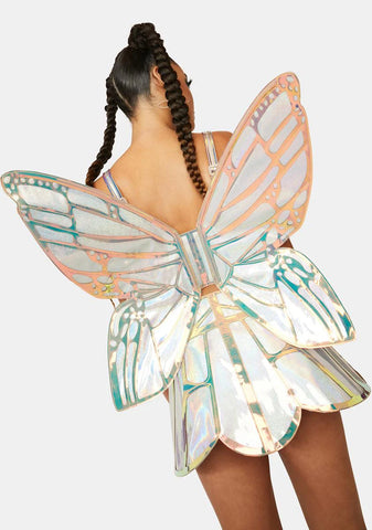 Butterfly Supreme Holographic Bustier Top
