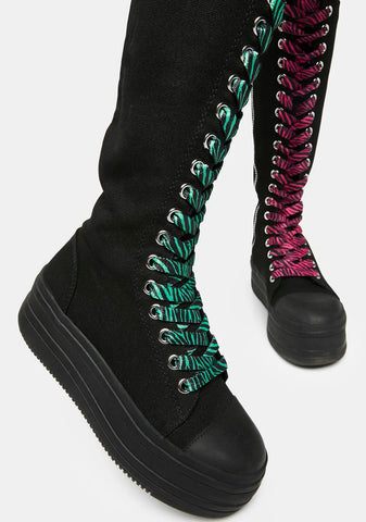 Mosh Pit Babe Knee High Sneakers