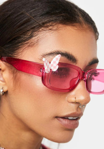 Blush Read My Mind Butterfly Sunglasses