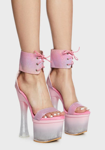 Pink Shagela-02 Platform Heels