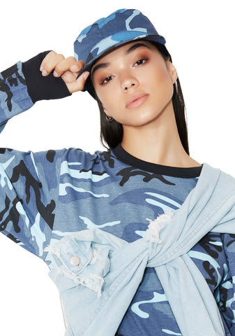 Sky Camouflage Fatigue Cap