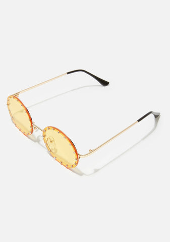 Mellow Hippie Heartbreak Oval Sunglasses