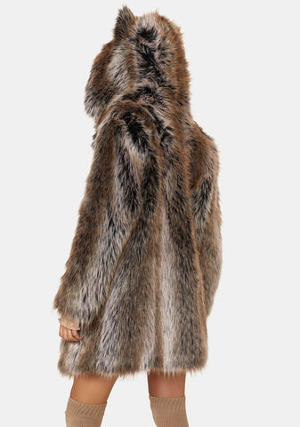 Grey Wolf Classic Faux Fur Coat