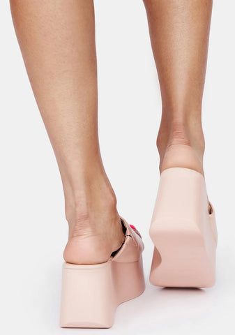 Blush Strutting Through Life Platform Sandals