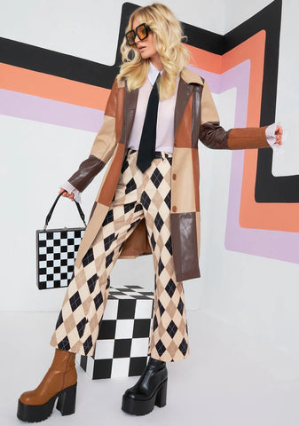 Rebel In Me Patchwork Trench Coat
