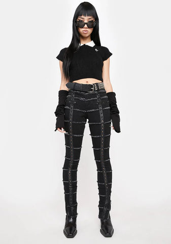 Atmosphere Grommet Distressed Skinny Jeans