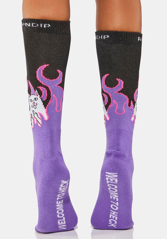 Welcome To Heck Crew Socks