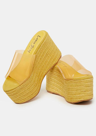 Yellow James Platform Sandals