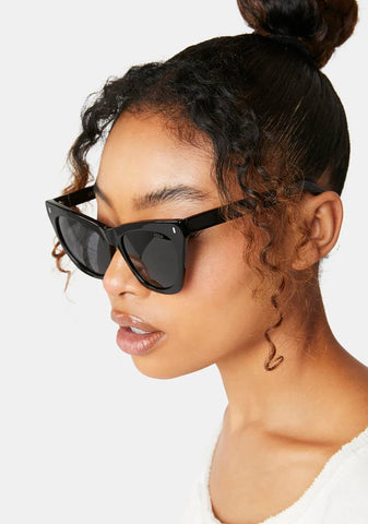 Lexi Black Cat Eye Sunglasses