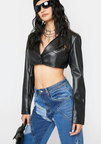 Night I Am Fearless Cropped Blazer