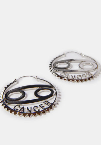 Reppin' Cancer Hoop Earrings