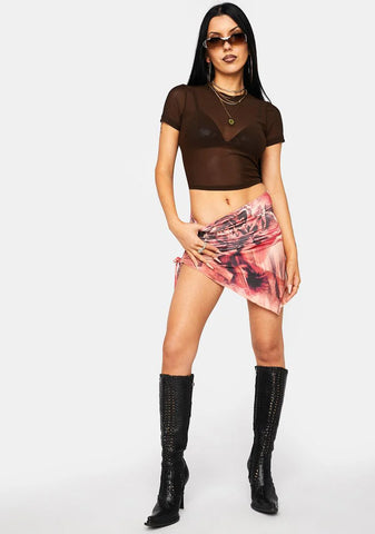 Mocha Change The Game Mesh Top