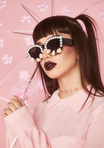 Wicked Rosy View Cat Eye Sunglasses