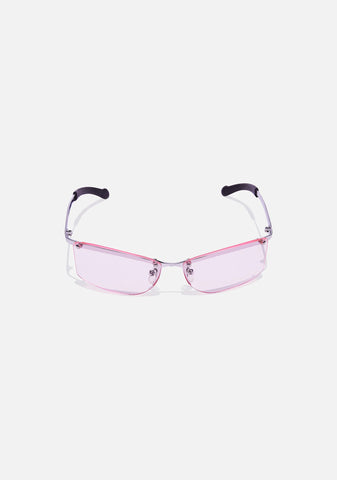 Pink Ness Frameless Sunglasses