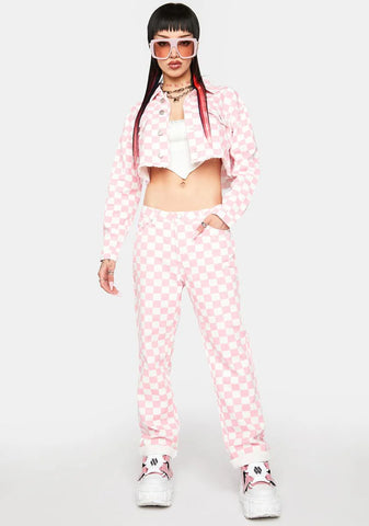 Up For A Challenge Checkered Jacket