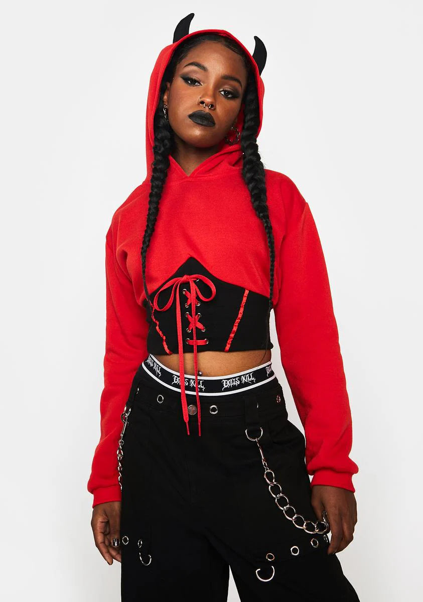 Locked Outta Heaven Corset Hoodie