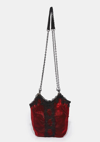 Love Embroidered Heart Crossbody Bag
