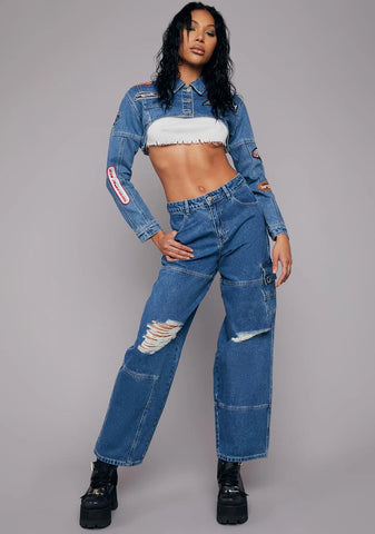 Earn My Stripes Denim Jacket