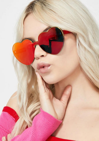 Cherry Diet Dew Heart Sunglasses