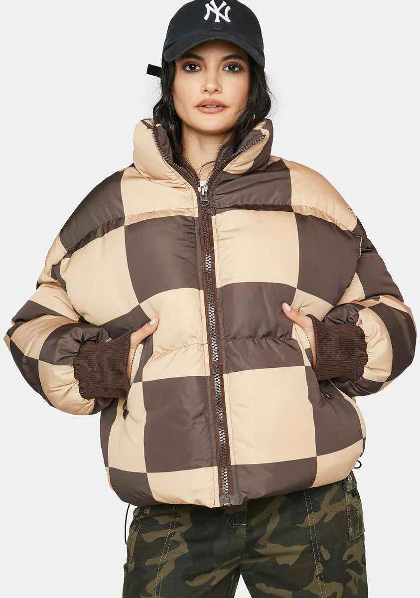 Payton Check Puffer Jacket