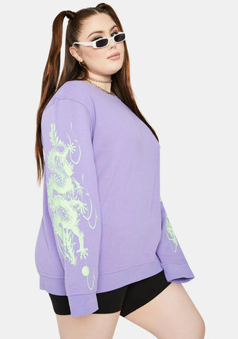 Curve Dragon Crewneck Sweatshirt