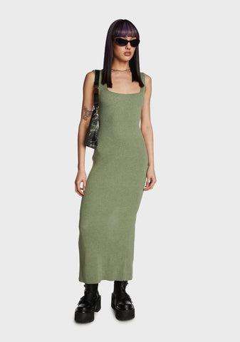 Ready To Mingle Midi Dress - Green