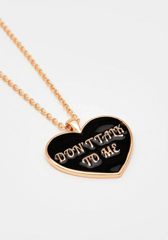 Conversation Ender Heart Necklace
