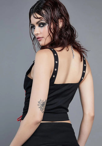 Souls Aflame Lace-Up Tank