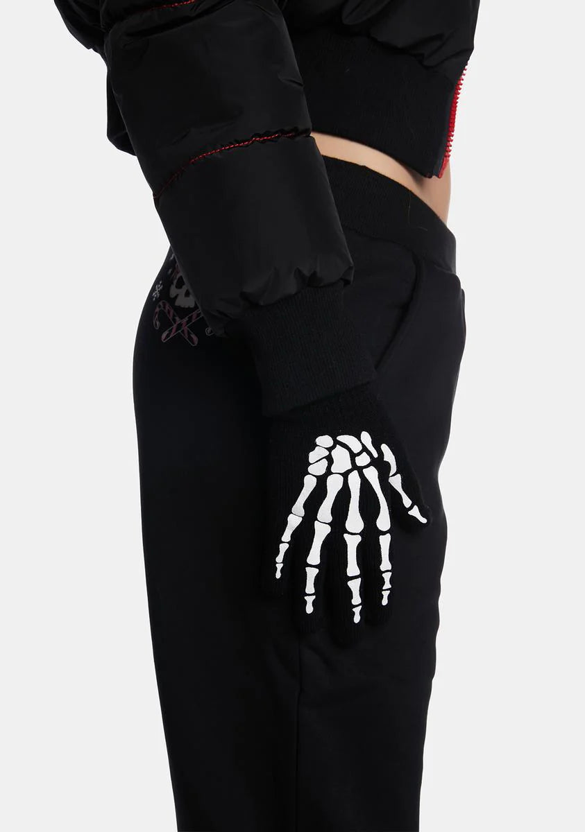 Skeleton Knit Gloves