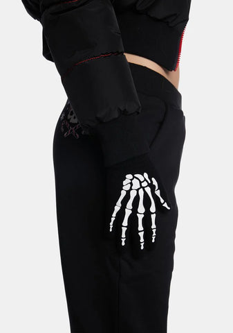 Skeleton Knit Gloves